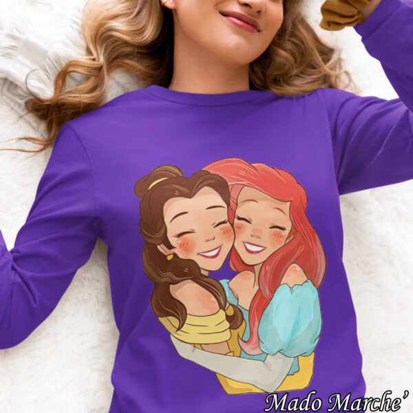 Adult T-shirt Long- Mermaid & Belle - Image 5
