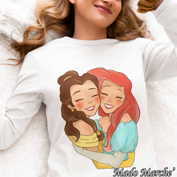 Adult T-shirt Long- Mermaid & Belle - Image 2