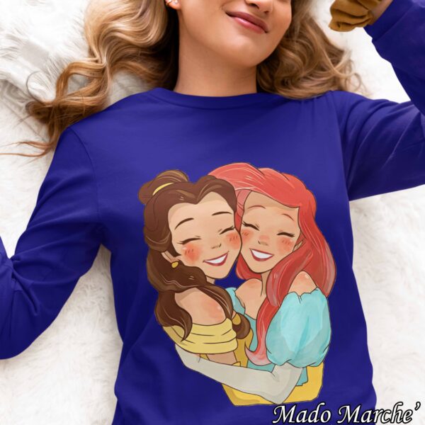 Adult T-shirt Long- Mermaid & Belle - Image 4