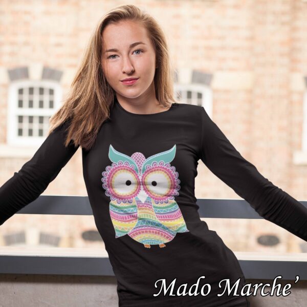 Adult T-shirt Long- Owl - Image 3