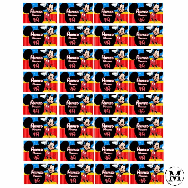 Mickey school labels set - Image 3