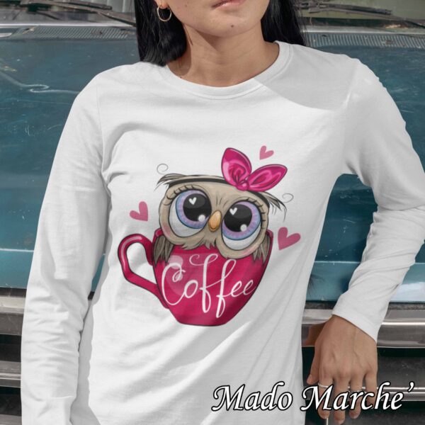 Adult T-shirt Long- Owl Coffee - Image 2