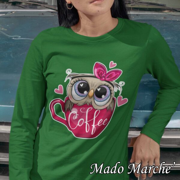 Adult T-shirt Long- Owl Coffee - Image 6