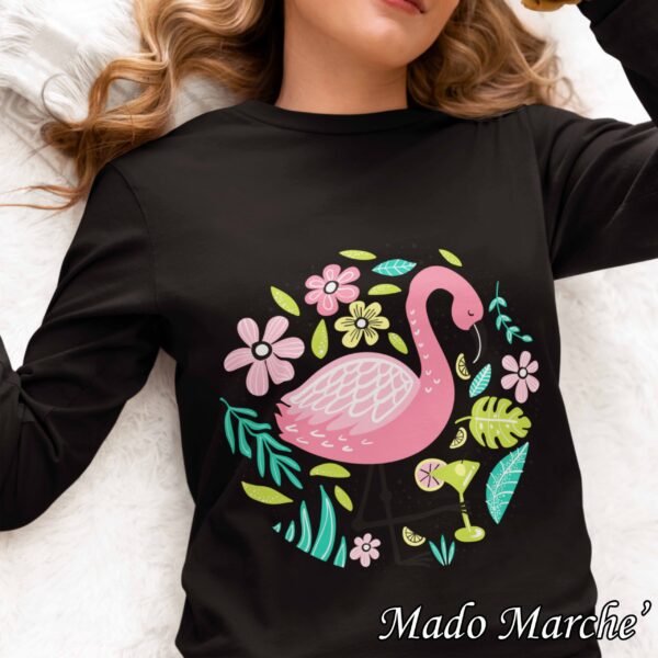 Adult T-shirt Long-Flamingo - Image 6