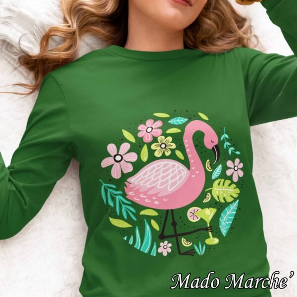 Adult T-shirt Long-Flamingo - Image 5