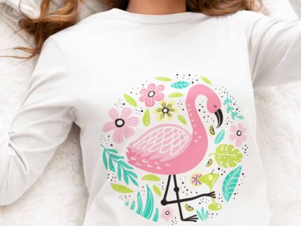 Adult T-shirt Long-Flamingo