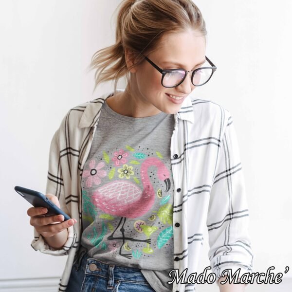 Adult T-shirt Long-Flamingo - Image 2