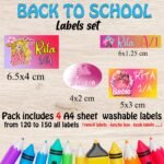 Barbie school labels set