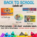 Paw Patrol school labels set