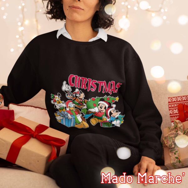 Adult Crewneck - Christmas Mickey Family Tree - Image 4