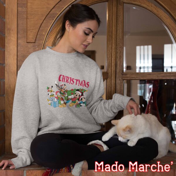 Adult Crewneck - Christmas Mickey Family Tree - Image 3