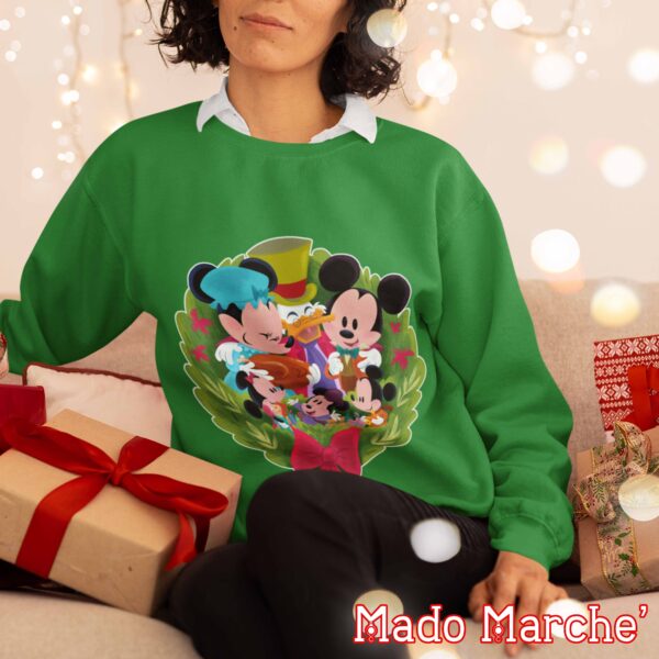 Adult Crewneck - Christmas Mickey Family Circle - Image 3