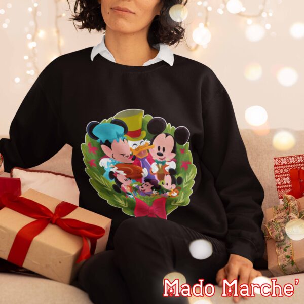 Adult Crewneck - Christmas Mickey Family Circle - Image 4