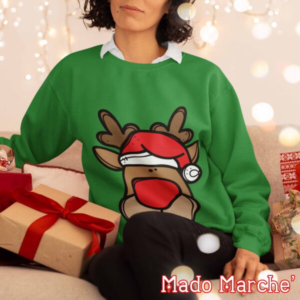 Adult Crewneck - Christmas Deer Face - Image 3