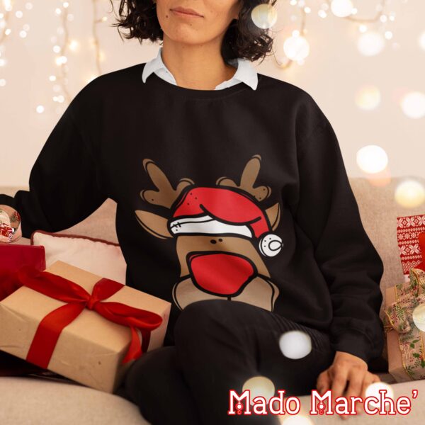 Adult Crewneck - Christmas Deer Face - Image 4