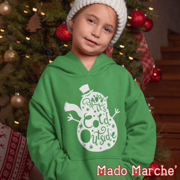 Kids Hoodie - Christmas Snowman it is cold outside - Image 2