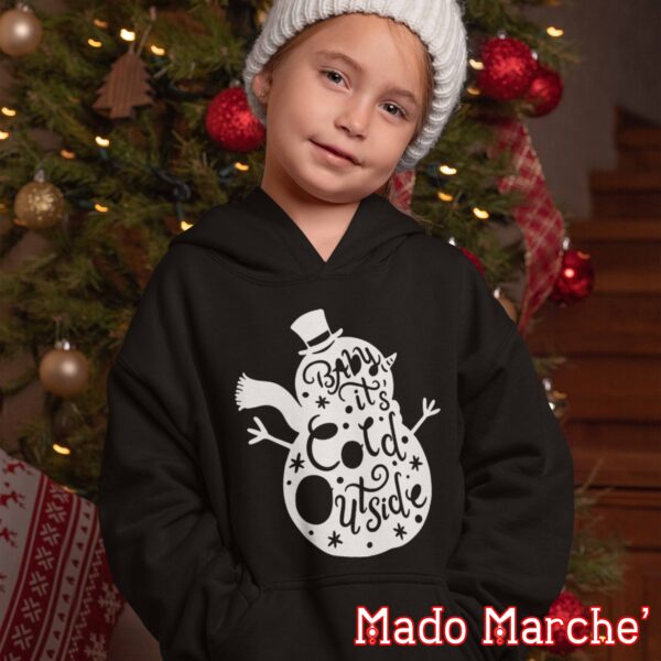 Kids Hoodie - Christmas Snowman it is cold outside - Image 3