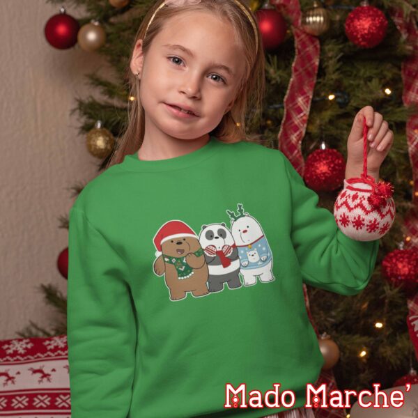 Kids Crewneck - Christmas 3 panda - Image 2
