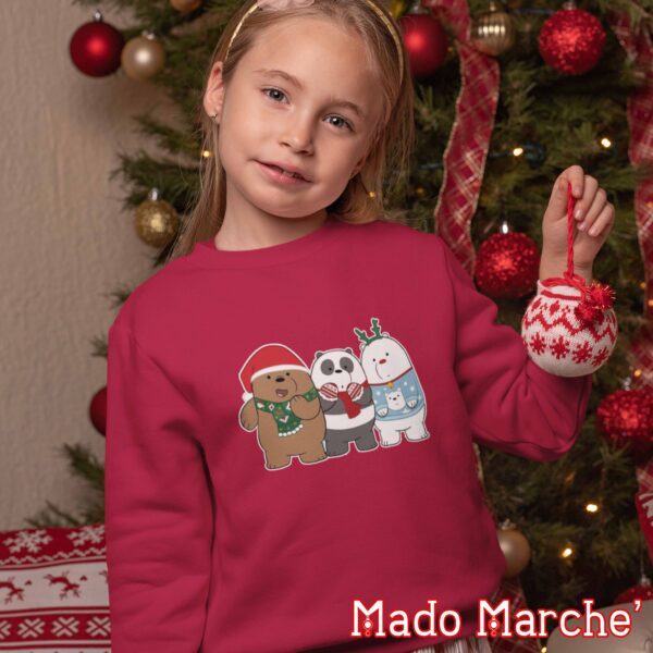 Kids Crewneck - Christmas 3 panda - Image 3