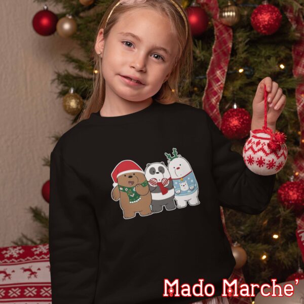 Kids Crewneck - Christmas 3 panda - Image 4