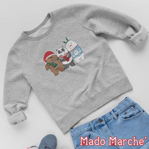 Kids Crewneck - Christmas 3 panda - Image 5