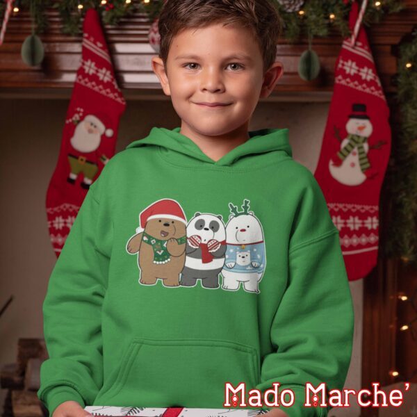 Kids Hoodie - Christmas 3 panda - Image 2