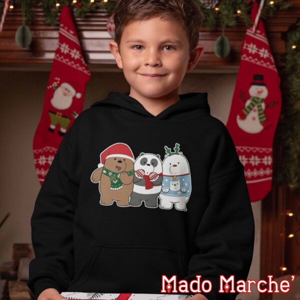 Kids Hoodie - Christmas 3 panda - Image 3