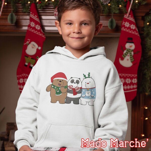 Kids Hoodie - Christmas 3 panda - Image 4