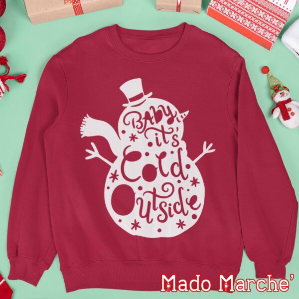 Kids Crewneck - Christmas snowman it is cold outside - Image 3