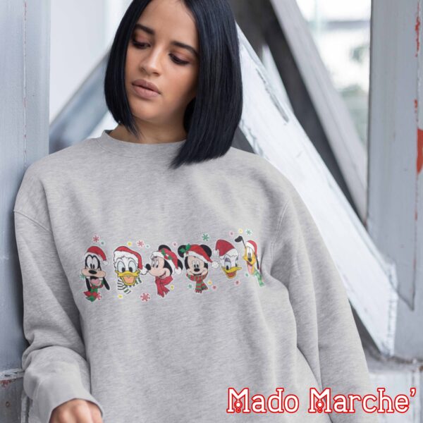 Adult Crewneck - Christmas Mickey Family - Image 2