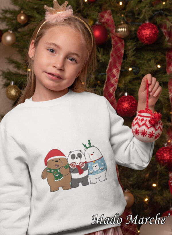 6 Kids Crewneck - Christmas 3 panda - Image 1