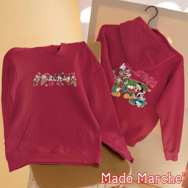 Adult Hoodie - Christmas Mickey Tree - Image 3
