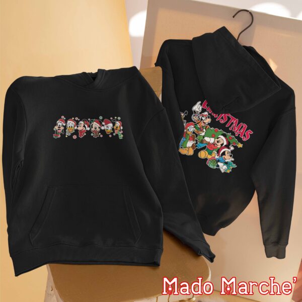 Adult Hoodie - Christmas Mickey Tree - Image 4