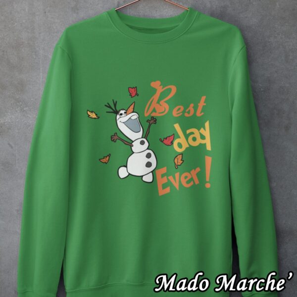 Adult Crewneck - Olaf best day ever - Image 1