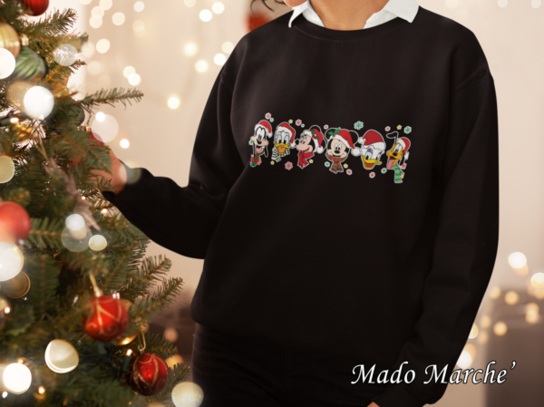 Adult Crewneck - Christmas Mickey Family - Image 1