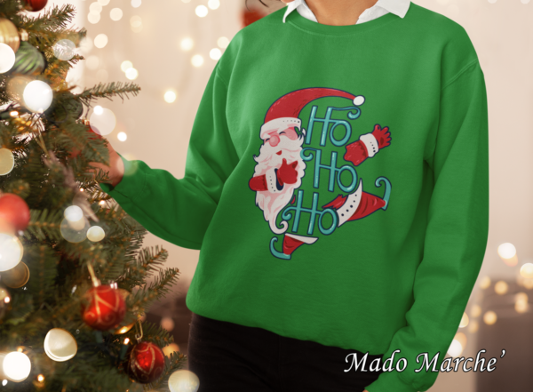 sweatshirt-mockup-featuring-a-woman-standing-by-a-christmas-tree-m30460 (5) Adult Crewneck - Christmas Noel Hoho - Image 1