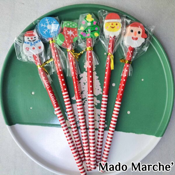 1 Christmas pencil with eraser - Image 1
