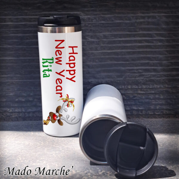 10 Starbucks Mug -Christmas Deer Happy New Year - Image 1