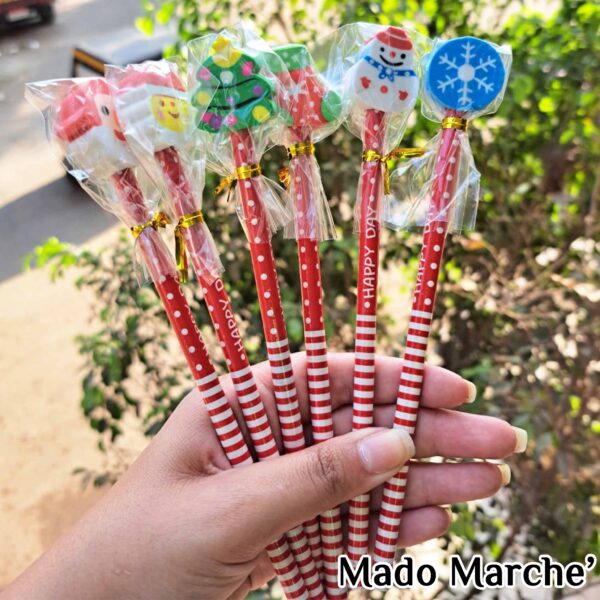 Christmas  pencil with eraser - Image 2