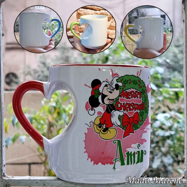 20 Heart Mug- Mickey Merry Christmas - Image 1