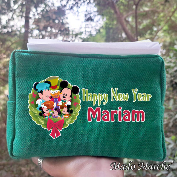 8 Tissue Holder - Mickey Happy New Year circle - Image 1