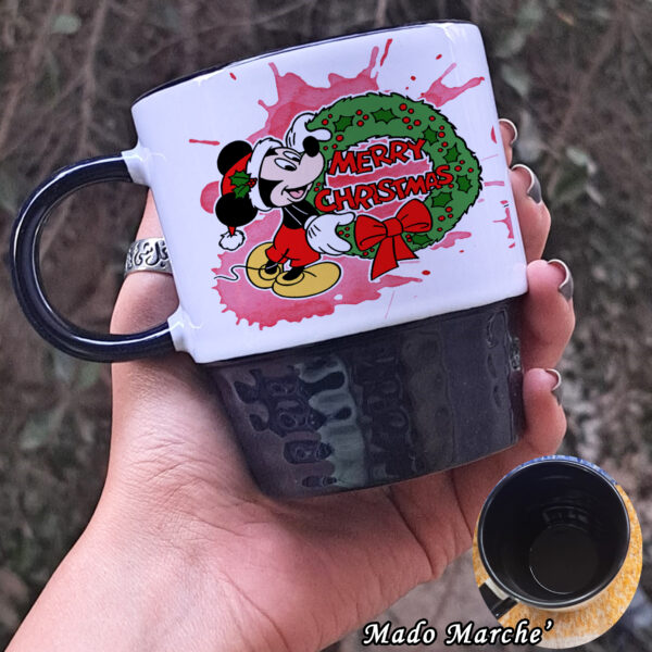 9 Ribbed Mug- Mickey Merry Christmas - Image 1