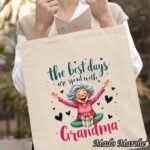 Tote bag - The best day - grandma