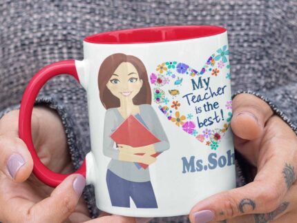colored mug - My teacher is the best