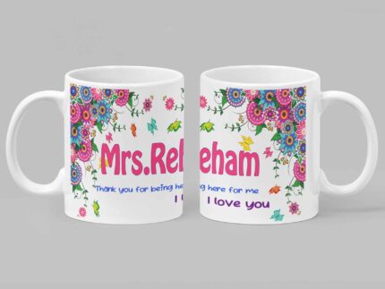 colored mug - Flower teacher
