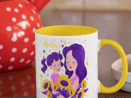 Colored mug - Happy mother's day -sunflower