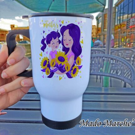 Travel Mug - Happy Mother day - sunflower