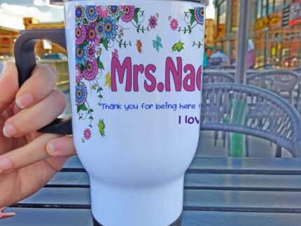 Travel Mug -Teacher flower
