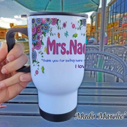 Travel Mug -Teacher flower