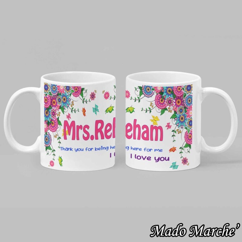 colored mug - Flower teacher